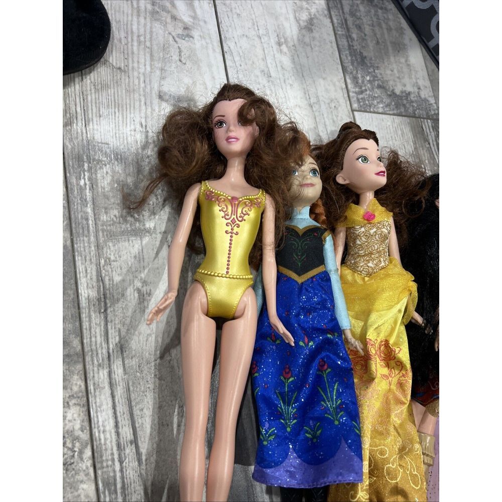 Disney Princesses Barbie Bundle Lot Belle Pocahontas Anna Frozen Princess - Picture 2 of 15